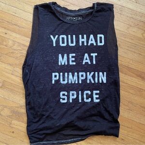 YOU HAD ME AT PUMPKIN TANK- Black